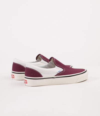 Vans Classic Slip-On 98 DX Anaheim Factory Shoes - OG Burgundy / White