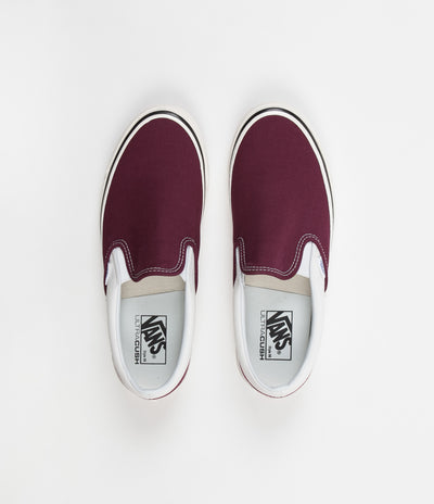 Vans Classic Slip-On 98 DX Anaheim Factory Shoes - OG Burgundy / White