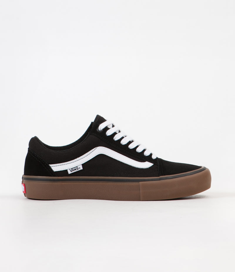 Vans Old Skool Pro Shoes - Black / White / Medium Gum | Flatspot