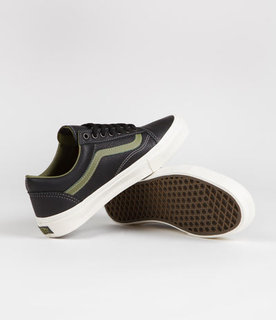 Vans Skate Old Skool Shoes - Butter Leather Black / Green