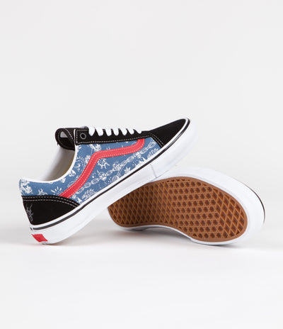 Vans Skate Old Skool VCU Shoes - (Gigliotti) Black / Blue