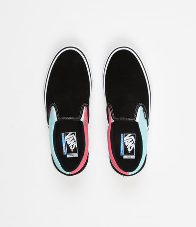 Vans Slip On Pro Asymmetry Shoes - Black / Blue / Rose