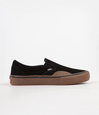 Vans Slip On Pro Shoes - (Rubber) Black / Gum