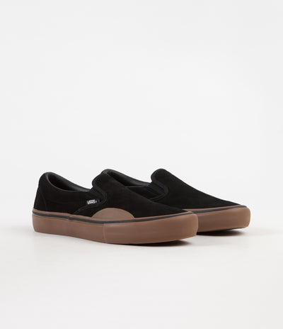 Vans Slip On Pro Shoes - (Rubber) Black / Gum