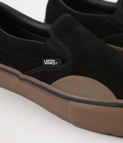 Vans Slip On Pro Shoes - (Rubber) Black / Gum