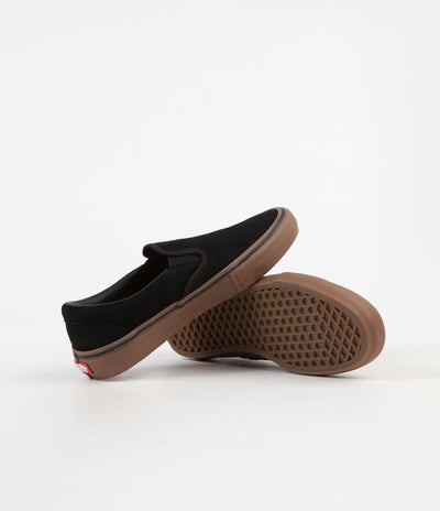 Vans Slip On Pro Shoes - (Rubber) Black / Gum