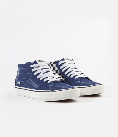 Vans x Alltimers Sk8-Mid Pro Shoes - True Navy / Classic White