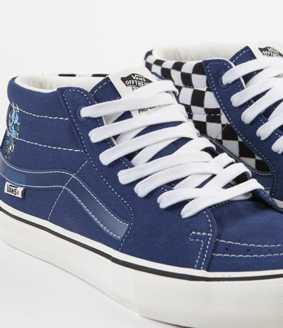 Vans x Alltimers Sk8-Mid Pro Shoes - True Navy / Classic White