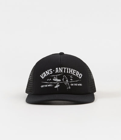 Vans x Anti Hero Wired Trucker Cap - Black / Zinnia