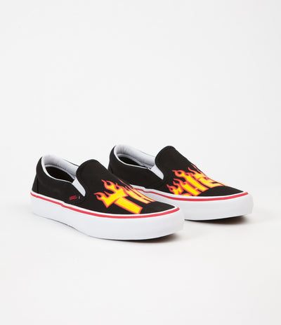 Vans x Thrasher Slip On Pro Shoes - Black