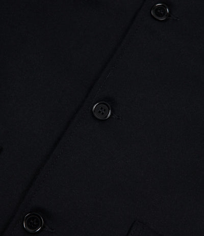 Vetra Workwear Button Collar Melton Jacket - Navy