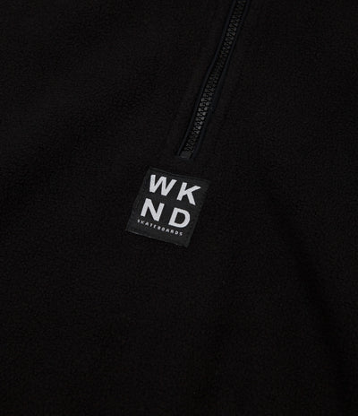 WKND Greenwich Fleece 1/4 Zip Sweatshirt - Black