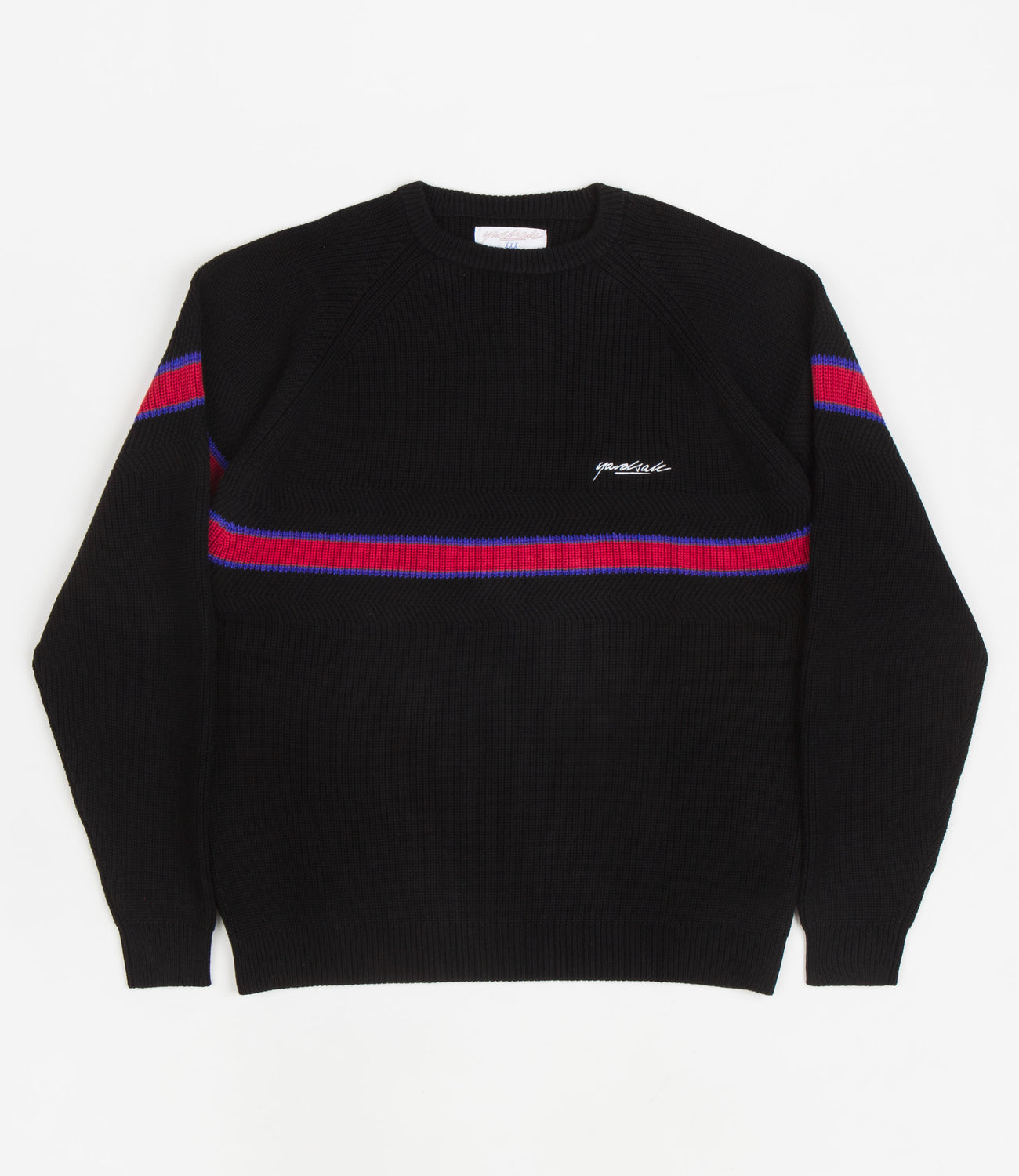 Yardsale Arrow Knitted Crewneck Sweatshirt - Black / Red | Flatspot