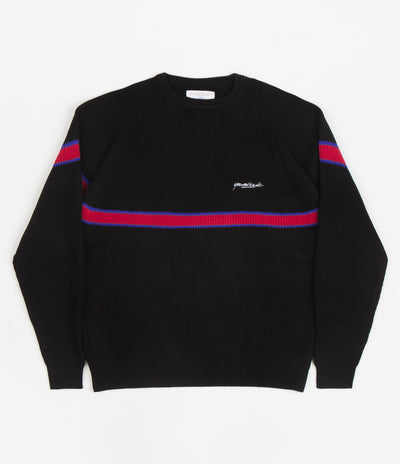 Yardsale Arrow Knitted Crewneck Sweatshirt - Black / Red