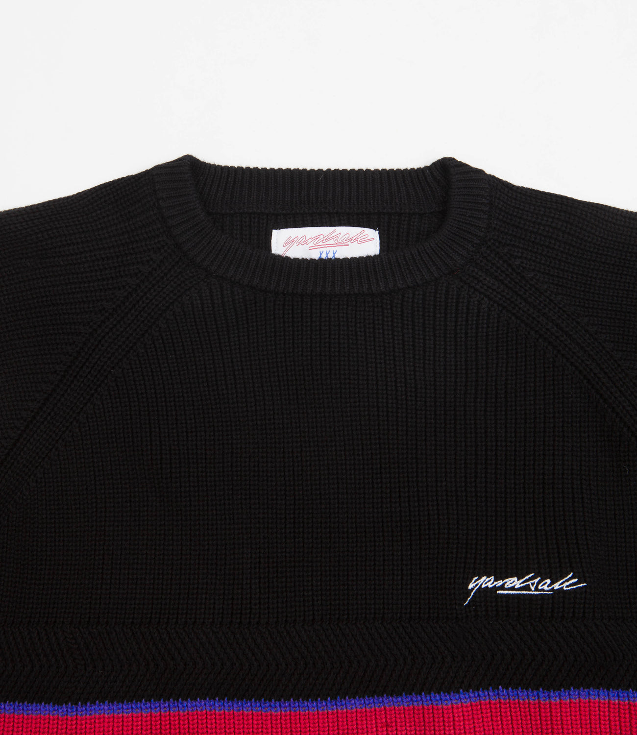 Yardsale Arrow Knitted Crewneck Sweatshirt - Black / Red | Flatspot