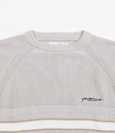 Yardsale Arrow Knitted Crewneck Sweatshirt - Bone