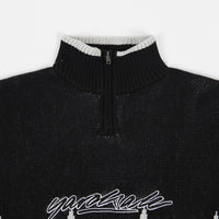 Yardsale Blaze Knit 1/4 Zip Sweatshirt - Black thumbnail