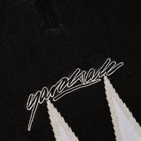 Yardsale Blaze Knit 1/4 Zip Sweatshirt - Black thumbnail