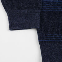 Yardsale Chenille Ripple Knitted Crewneck Sweatshirt - Navy / Blue thumbnail