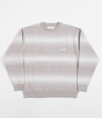 Yardsale Chenille Ripple Knitted Crewneck Sweatshirt - Stone / Off-White