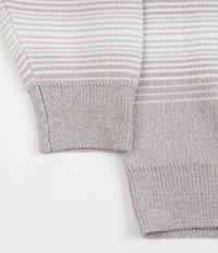 Yardsale Chenille Ripple Knitted Crewneck Sweatshirt - Stone / Off 