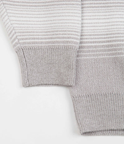 Yardsale Chenille Ripple Knitted Crewneck Sweatshirt - Stone / Off-White