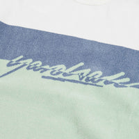 Yardsale Chenille Script Knitted Crewneck Sweatshirt - White / Green / Blue thumbnail