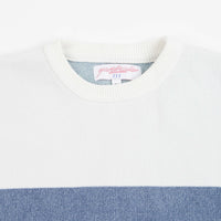 Yardsale Chenille Script Knitted Crewneck Sweatshirt - White