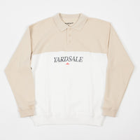 Yardsale Diamond Polo Sweatshirt - Beige / White thumbnail