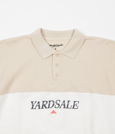 Yardsale Diamond Polo Sweatshirt - Beige / White