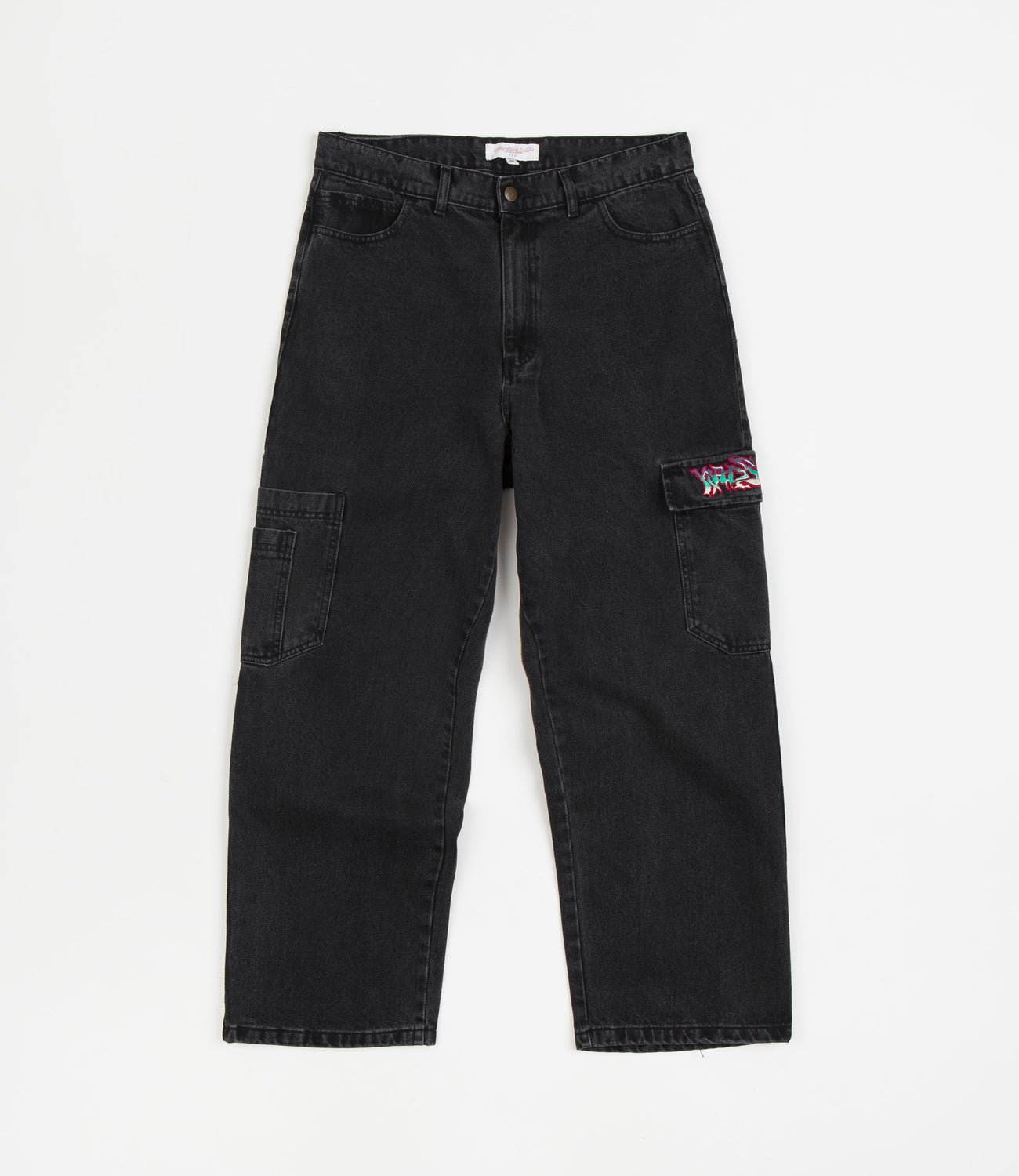 Yardsale Dreamscape Denim Cargo Pants - Black | Flatspot