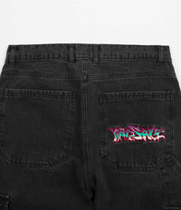 Yardsale Dreamscape Denim Cargo Pants - Black | Flatspot