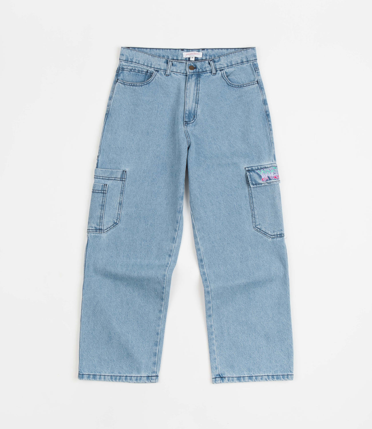 Yardsale Dreamscape Denim Cargo Pants - Denim | Flatspot