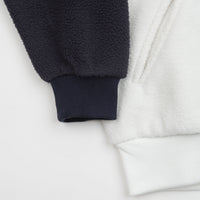 Yardsale Fleece Bomber Jacket - White / Navy thumbnail