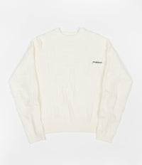 Yardsale Knitted Crewneck Sweatshirt - Cream