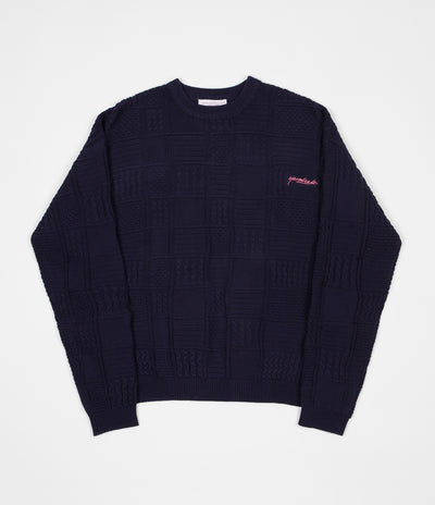 Yardsale Knitted Crewneck Sweatshirt - Navy