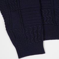 Yardsale Knitted Crewneck Sweatshirt - Navy thumbnail