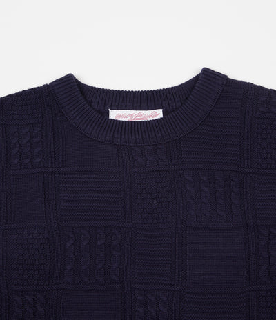 Yardsale Knitted Crewneck Sweatshirt - Navy