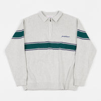 Yardsale Meridian Knitted Quarter Zip Sweatshirt - Ash thumbnail