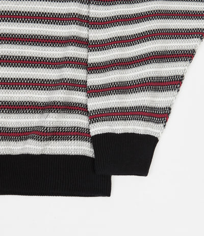 Yardsale Visage Knit Crewneck Sweatshirt - White / Red