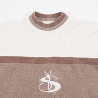 Yardsale Phantasy Chenille Knitted Crewneck Sweatshirt - Cream / Stone / Khaki thumbnail