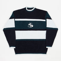 Yardsale Phantasy Chenille Knitted Crewneck Sweatshirt - Navy / Emerald / White thumbnail