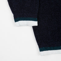 Yardsale Phantasy Chenille Knitted Crewneck Sweatshirt - Navy / Emerald / White thumbnail