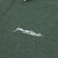 Yardsale Puzzle Long Sleeve Polo Shirt - Forest  / White thumbnail