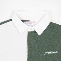 Yardsale Puzzle Long Sleeve Polo Shirt - Forest  / White thumbnail