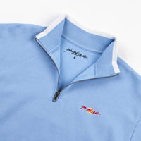 Yardsale Dipped Quarter-Zip Sweatshirt - Baby Blue thumbnail