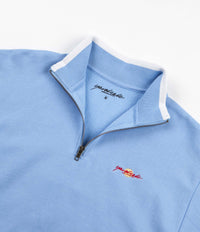 Yardsale Dipped Quarter-Zip Sweatshirt - Baby Blue | Flatspot