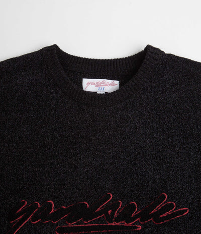 Yardsale Script Chenille Knit Crewneck Sweatshirt | THE MANNEI