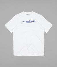 Yardsale Script T-Shirt - White / Blue