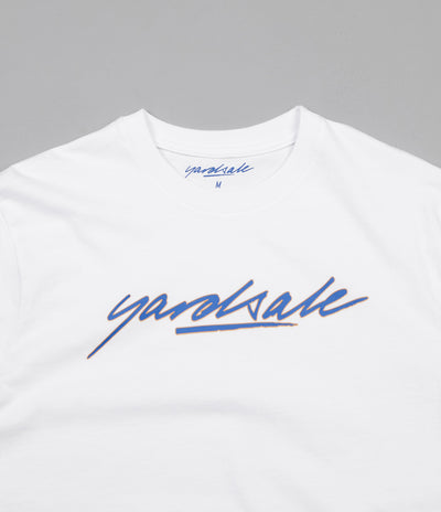 Yardsale Script T-Shirt - White / Blue